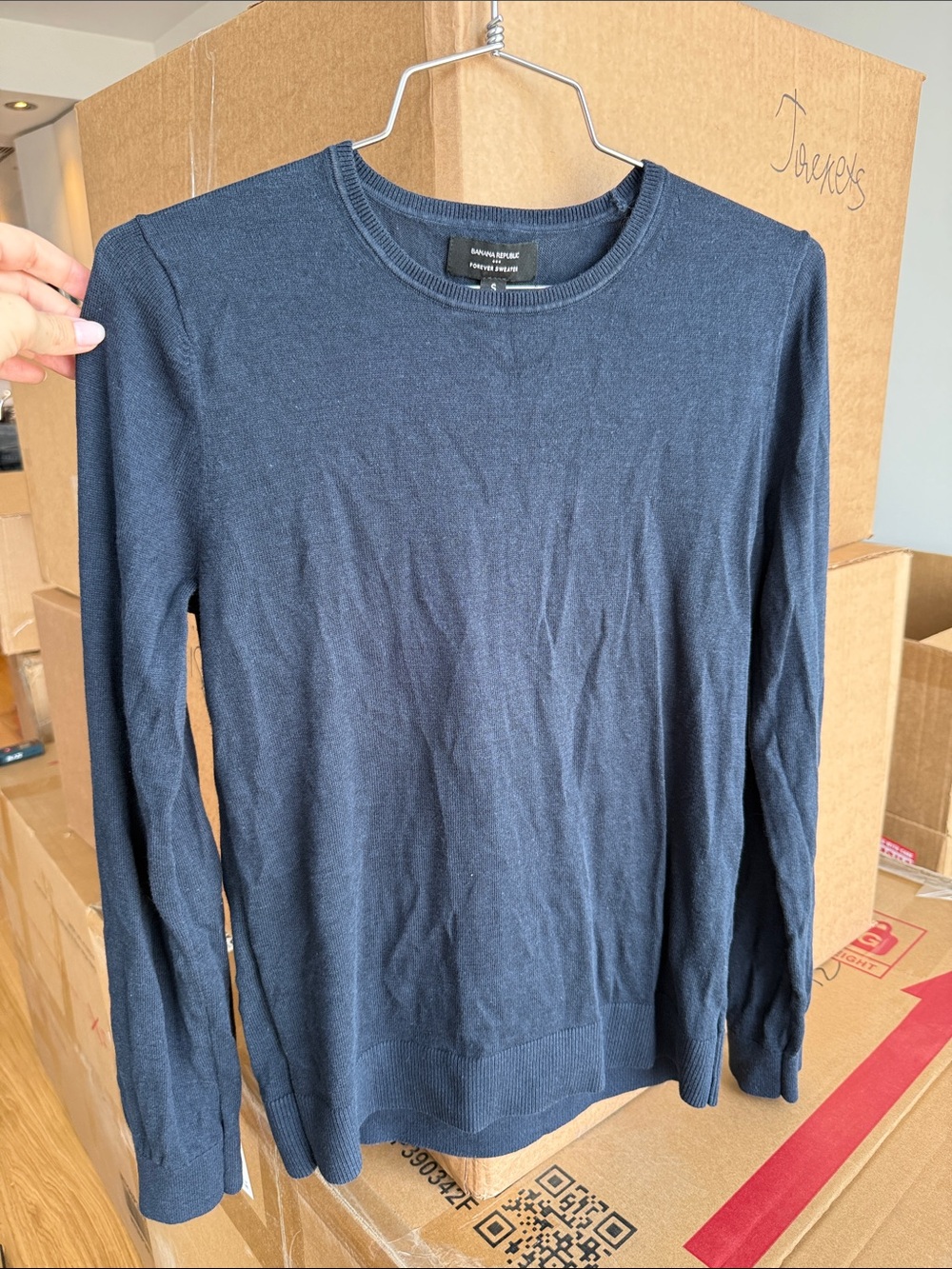 Banana Republic Navy Long Sleeve Crewneck Sweater